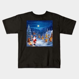 Santa Claus by night Kids T-Shirt